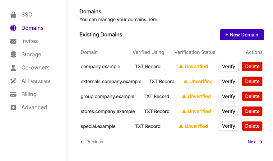 manage domains example