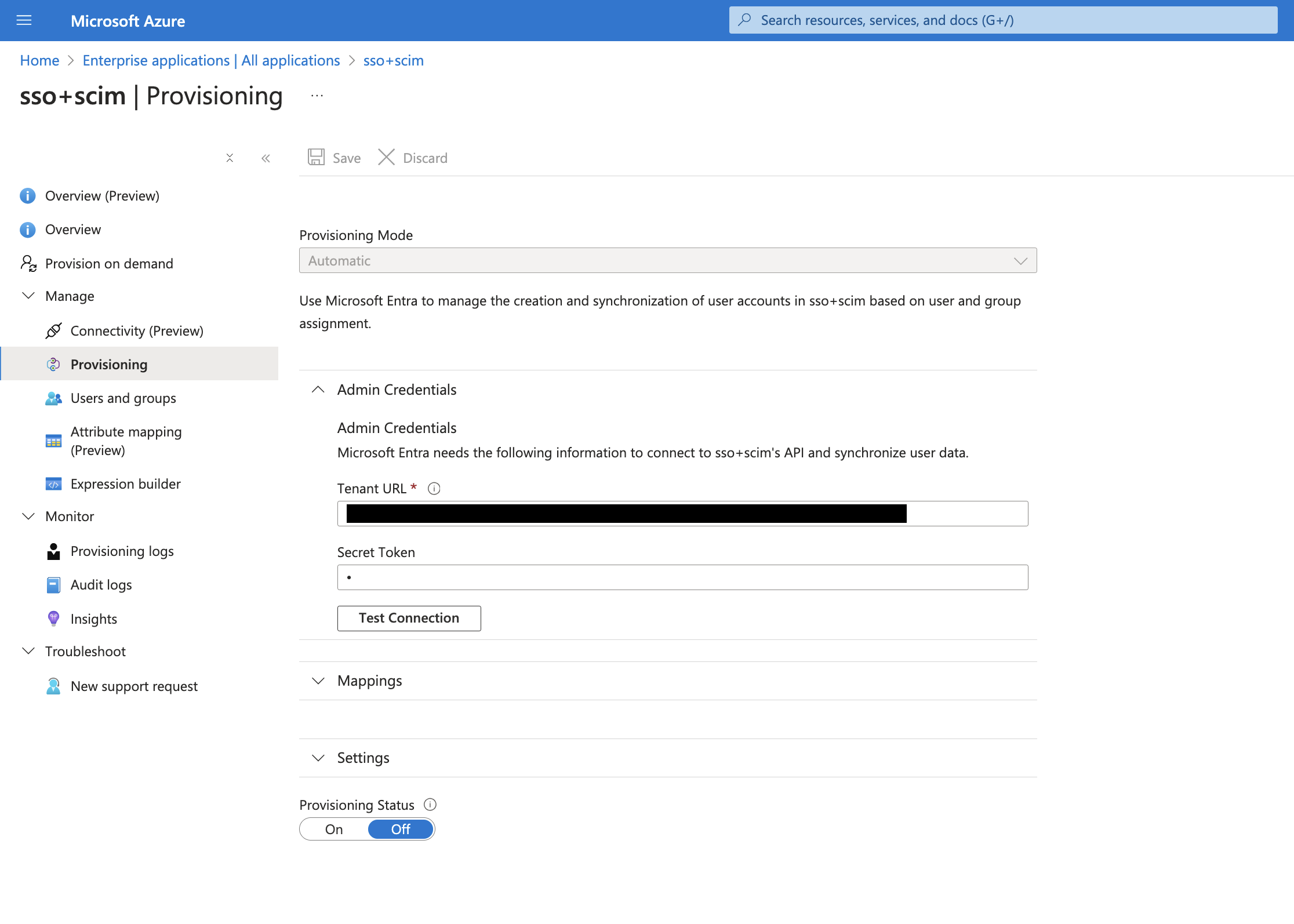 azure enterprise app provisioning